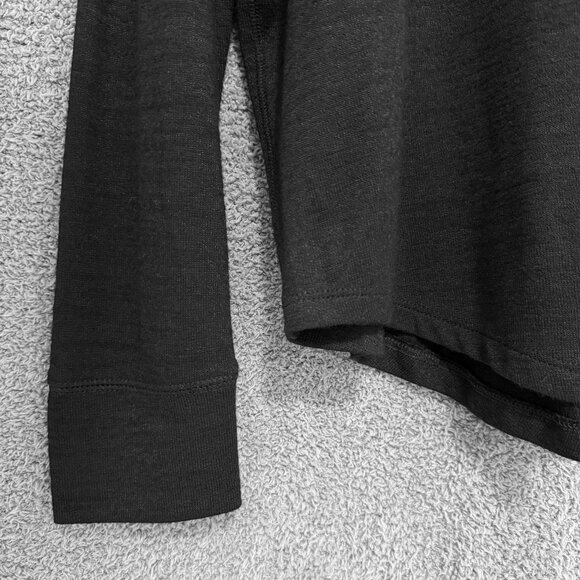 Gap Dropped Shoulder Softspun Long Sleeve T-Shirt Large Black - Picture 8 of 12